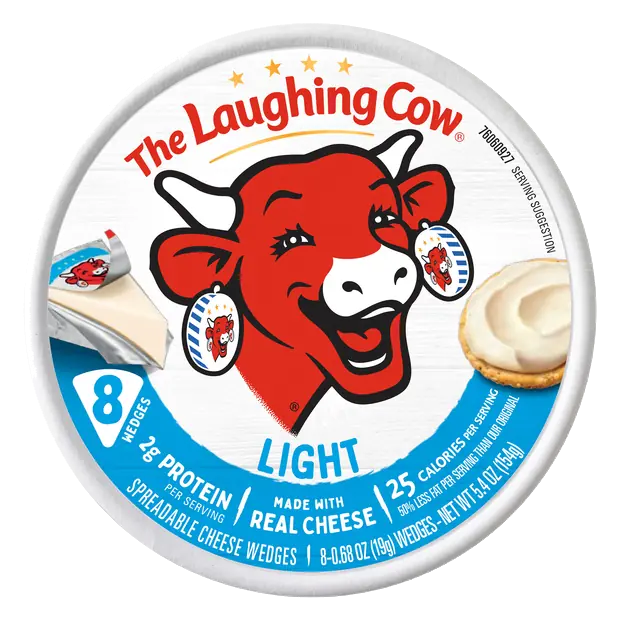 Creamy Light Spreadable Cheese Wedges - 8 ct