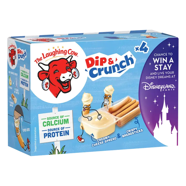 The Laughing Cow Original Dip & Crunch x4 140g