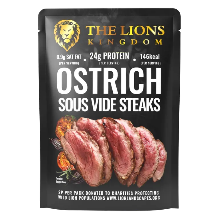 100 Day Age 2 Ostrich Fillet Steaks In Marinade