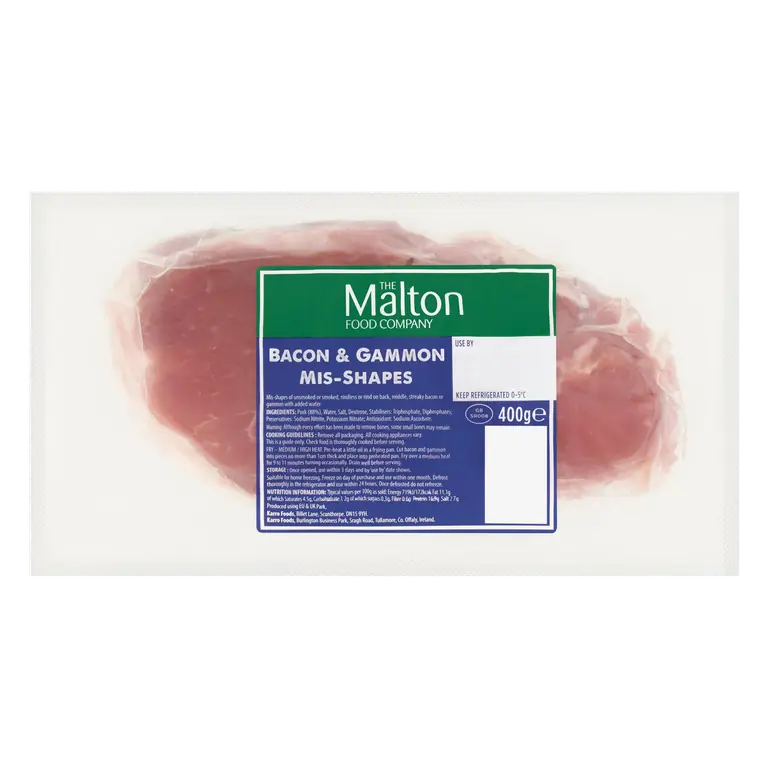 The Malton Food Company Bacon & Gammon Mis-Shapes 400g