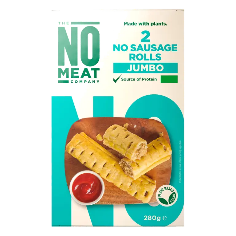The No Meat Company 2 Jumbo No Sausage Rolls 280g