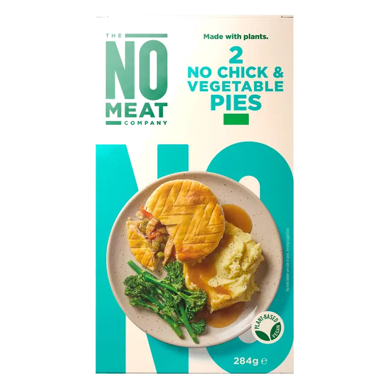 The No Meat Company 2 No Chick & Vegetable Pies 284g