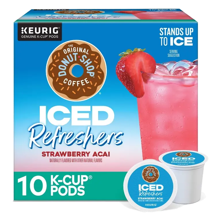 The Original Donut Shop Strawberry Acai Keurig K-Cup Iced Refresher Pods