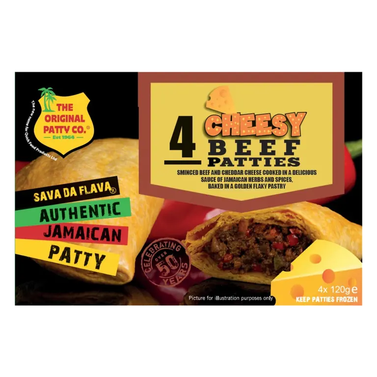 4 Cheesy Beef Jamaican Patties