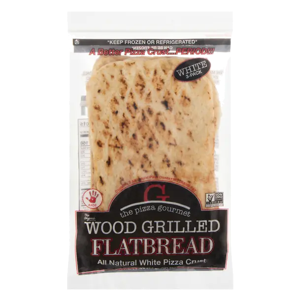 Wood Grilled White Flatbread Crust - 3 ct