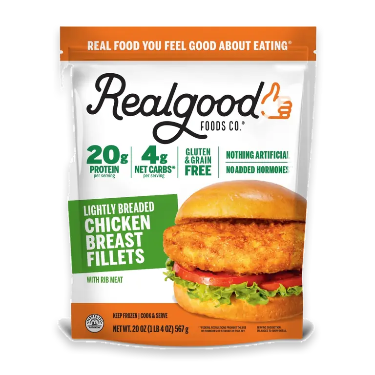 Realgood Foods Co Lightly Breaded Chicken Breast Fillets