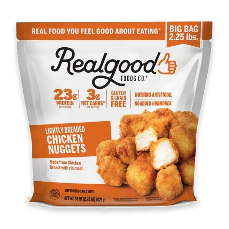 Realgood Foods Co. Lightly Breaded Chicken Nuggets