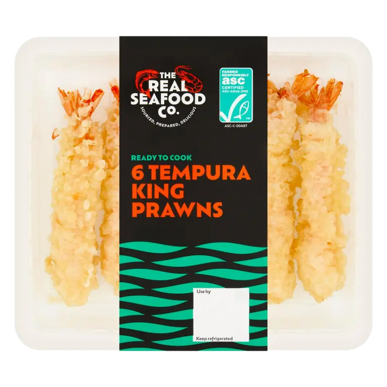 The Real Seafood Co.Tempura King Prawns x6 156g