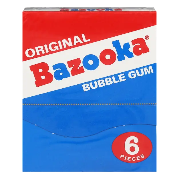 Bazooka Original Bubble Gum 6 Pieces