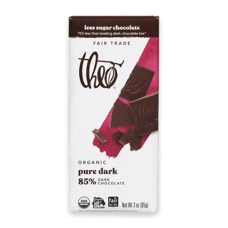 Organic Fair Trade Pure Dark 85% Chocolate Bar