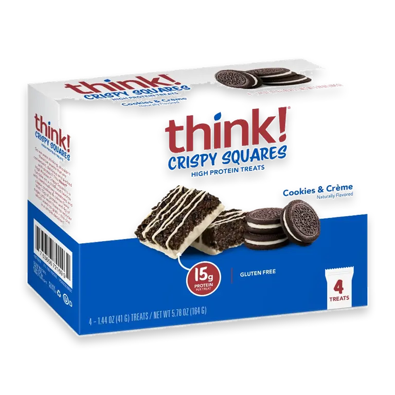 High Protein Cookies & Créme Crispy Squares
