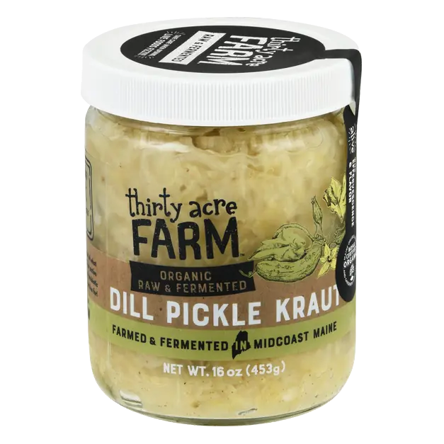 Organic Raw & Fermented Dill Pickle Kraut Refrigerated