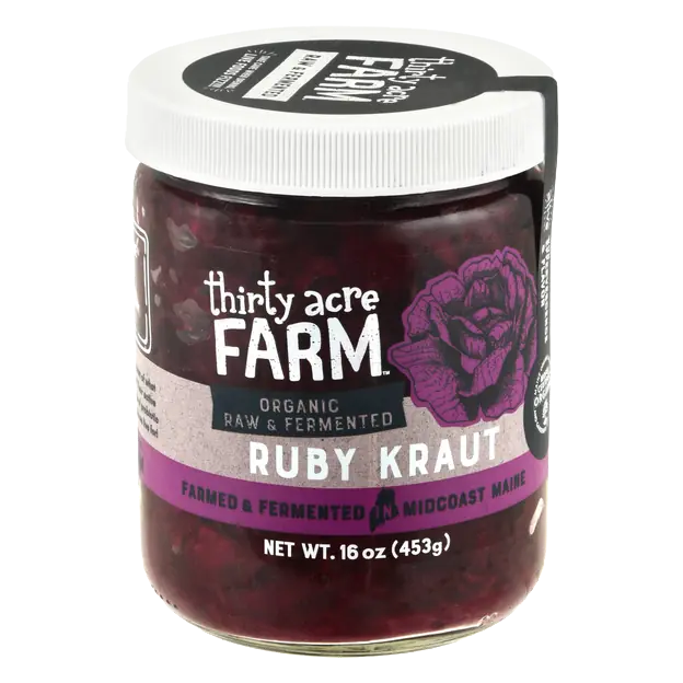 Organic Raw & Fermented Ruby Kraut Refrigerated