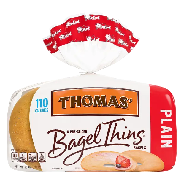 110 Calorie Plain Pre-Sliced Bagel Thins - 8 ct