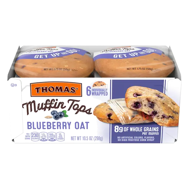 Blueberry & Oats Muffin Tops - 6 ct