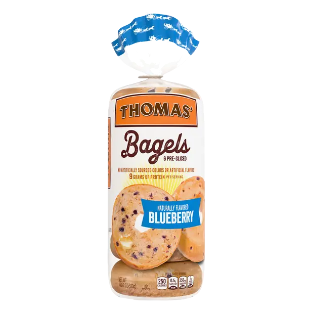 Blueberry Pre-Sliced Bagels - 6 ct