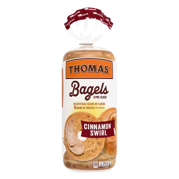 Cinnamon Swirl Pre-Sliced Bagels - 6 ct