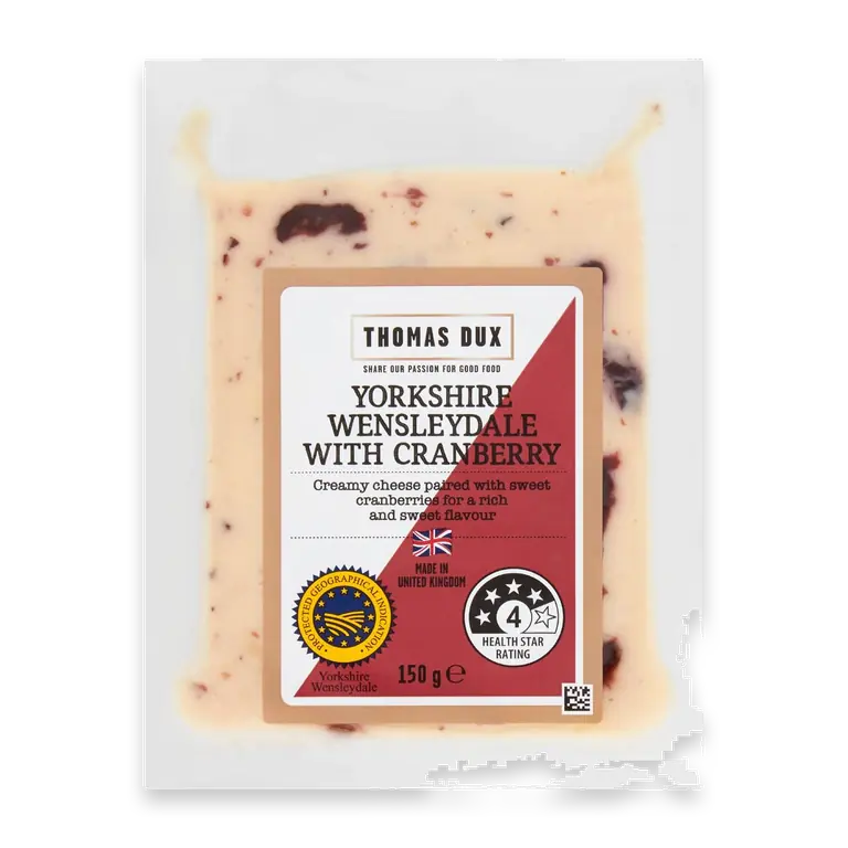 Yorkshire Wensleydale Cheese With Cranberry