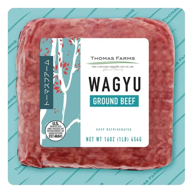 Thomas Farms Kuro Wagyu Ground Beef Brick - Frozen - 16oz