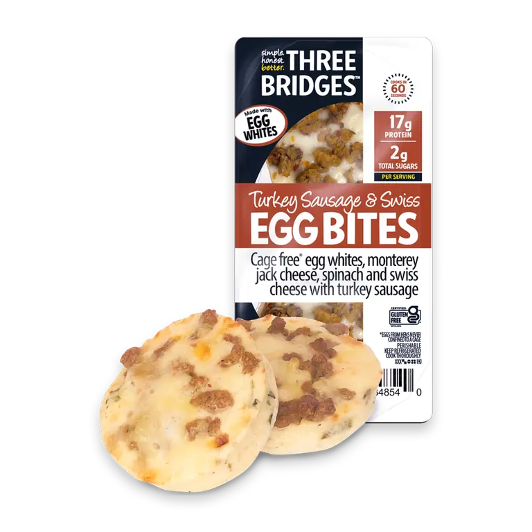 Turkey Sausage & Swiss Egg White Bites