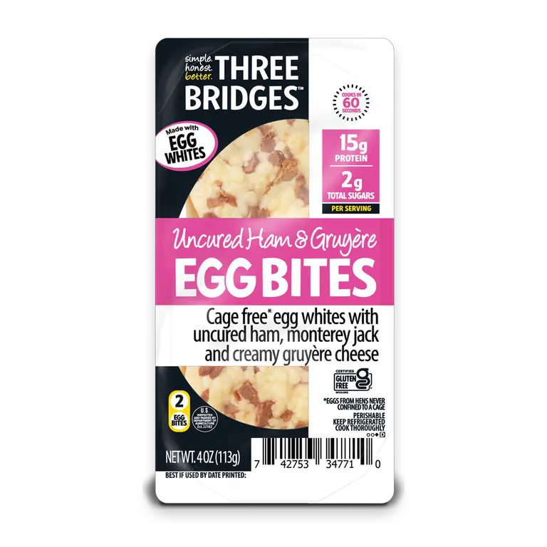 Uncured Ham & Gruyere Egg White Bites
