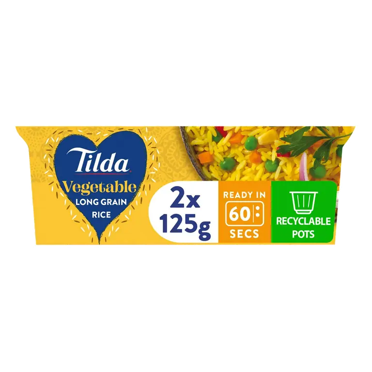 Tilda 2 x 125g Vegetable Rice