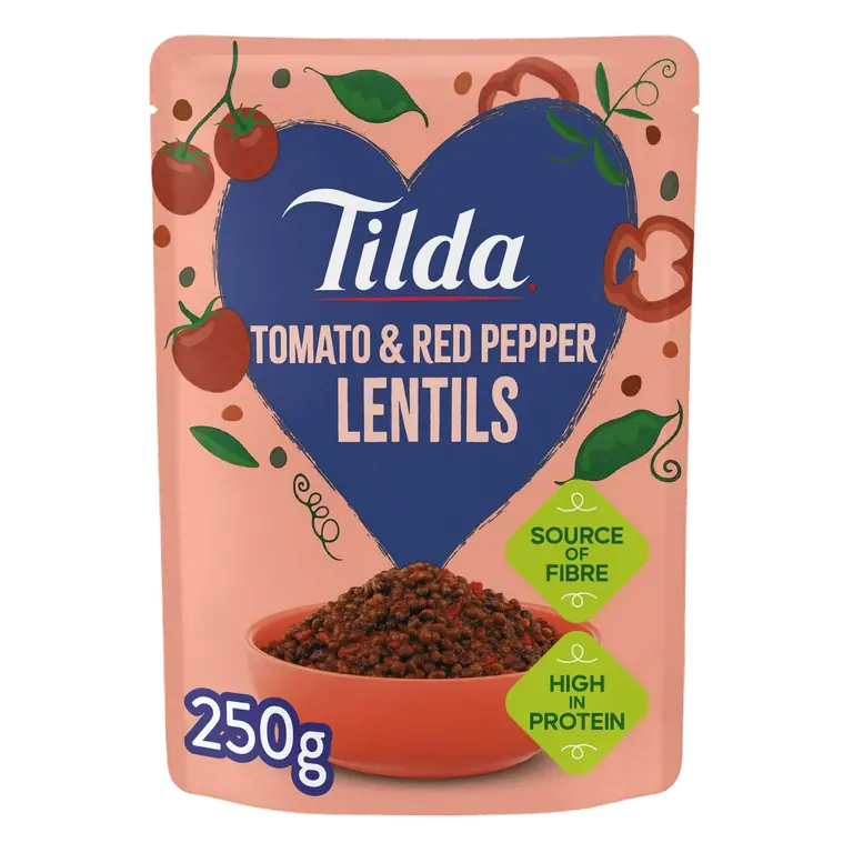 Tilda 250g Tomato & Red Pepper Lentils