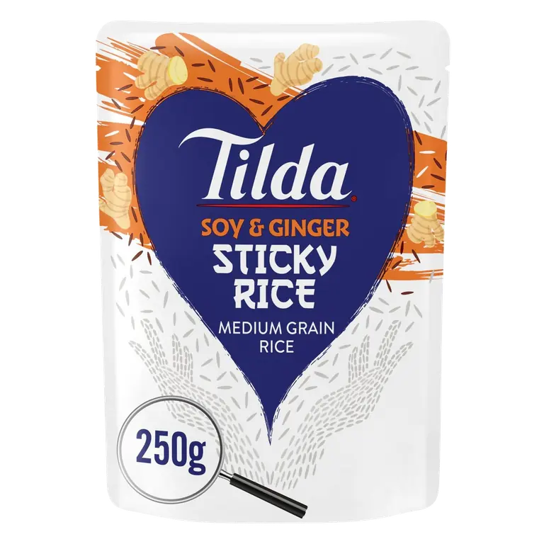 Microwave Soy & Ginger Sticky Medium Grain Rice 250g