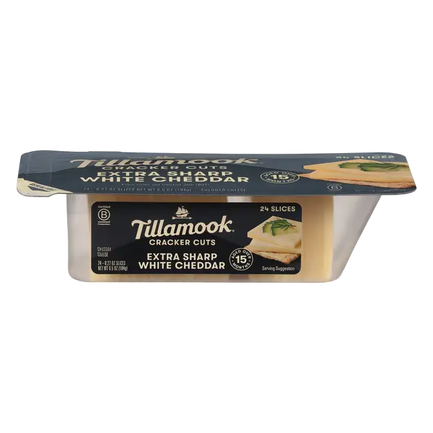 Extra Sharp White Cheddar Cheese Cracker Cut Slices - 24 ct