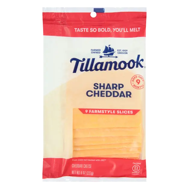 Farmstyle Sharp Cheddar Cheese Slices - 9 ct