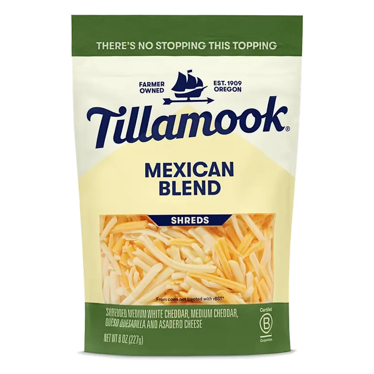 Mexican Blend Shredded Medium White Cheddar, Medium Cheddar Queso Quesadilla & Asadero Cheese