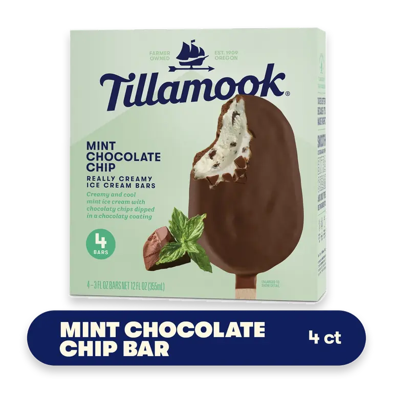 Mint Chocolate Chip Ice Cream Bars 4 - 3 fl oz Bars