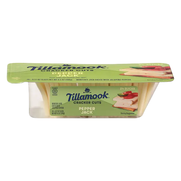 Pepper Jack Cheese Cracker Cut Slices - 24 ct