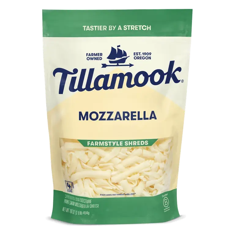 Tillamook Farmstyle Shredded Mozzarella Cheese, 16oz
