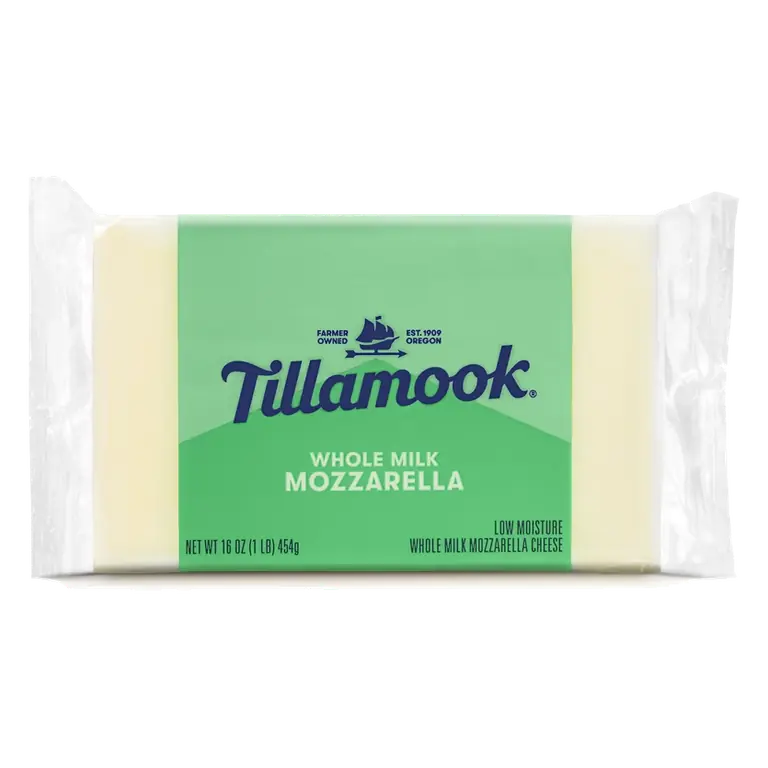 Tillamook Whole Milk Mozzarella Cheese Block, 16oz: Cow's Milk
