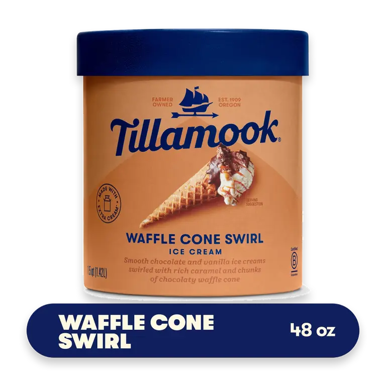 Waffle Cone Swirl Ice Cream Tub