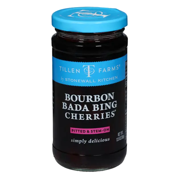 Tillen Farms Pitted & Stem-On Bada Bing Bourbon Cherries 13.5 oz