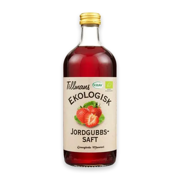Jordgubb Ekologisk Saft Glas