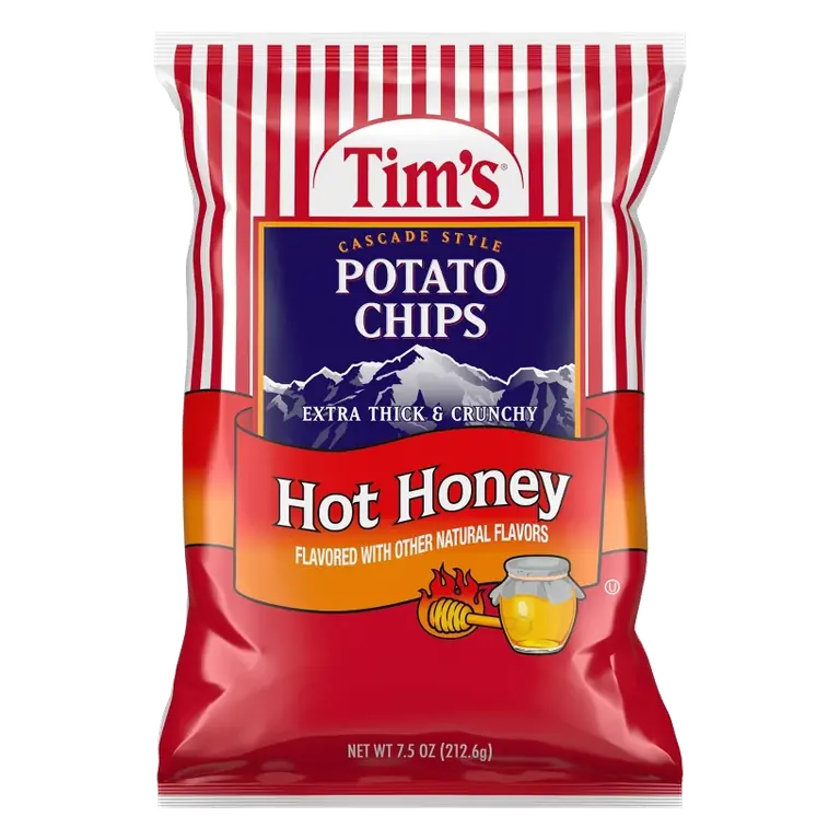 Tim's Hot Honey Potato Chips, 7.5oz