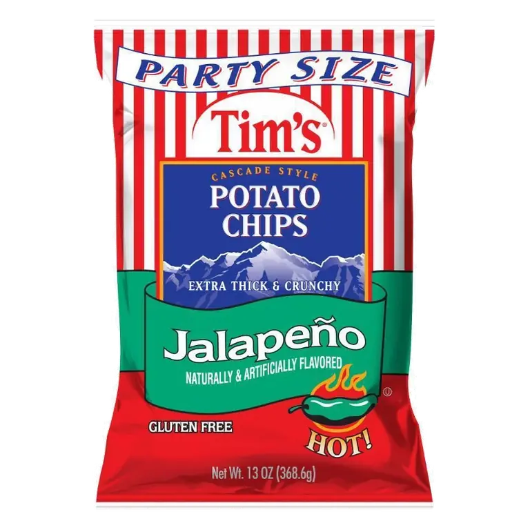 Tim's Jalapeno Cascade Style Potato Chips, 13oz