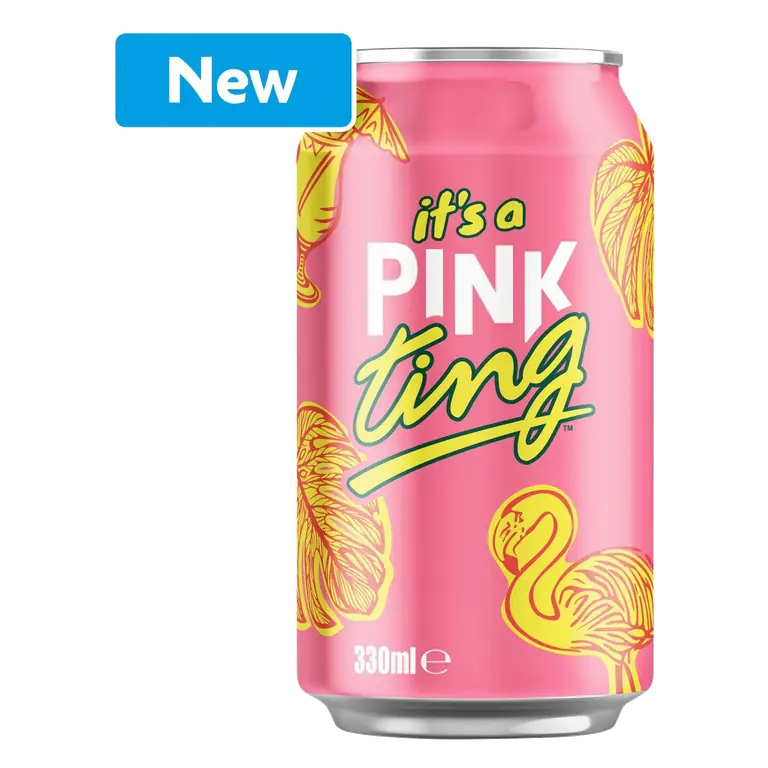 Pink Ting Ting Carbonated Grapefruit Juice Drink