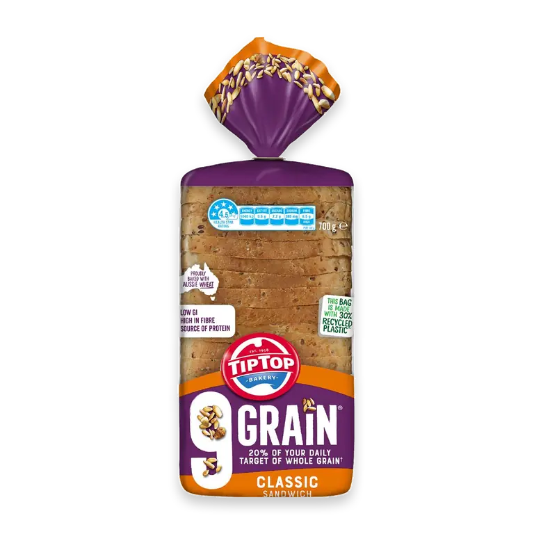9 Grain Classic Sandwich Slice Bread Loaf Bakery