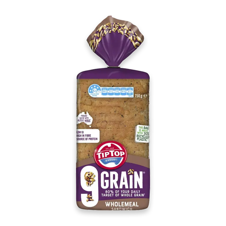 9 Grain Wholemeal Sandwich Slice Bread Loaf Bakery