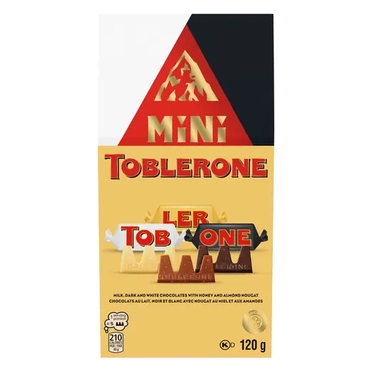 Mini Milk White & Dark Chocolate Bars With Honey & Almond Nougat 120 g