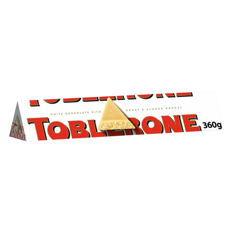 White Chocolate with Honey & Almond Nougat Bar Gift 340g