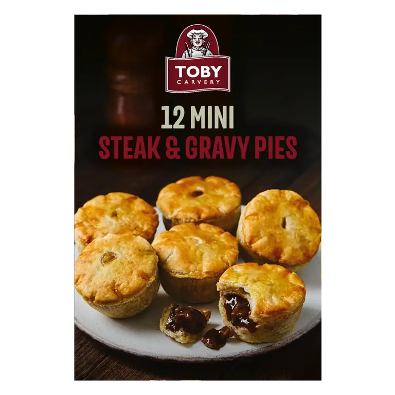 Toby Carvery 12 Mini Steak & Gravy Pies 456g