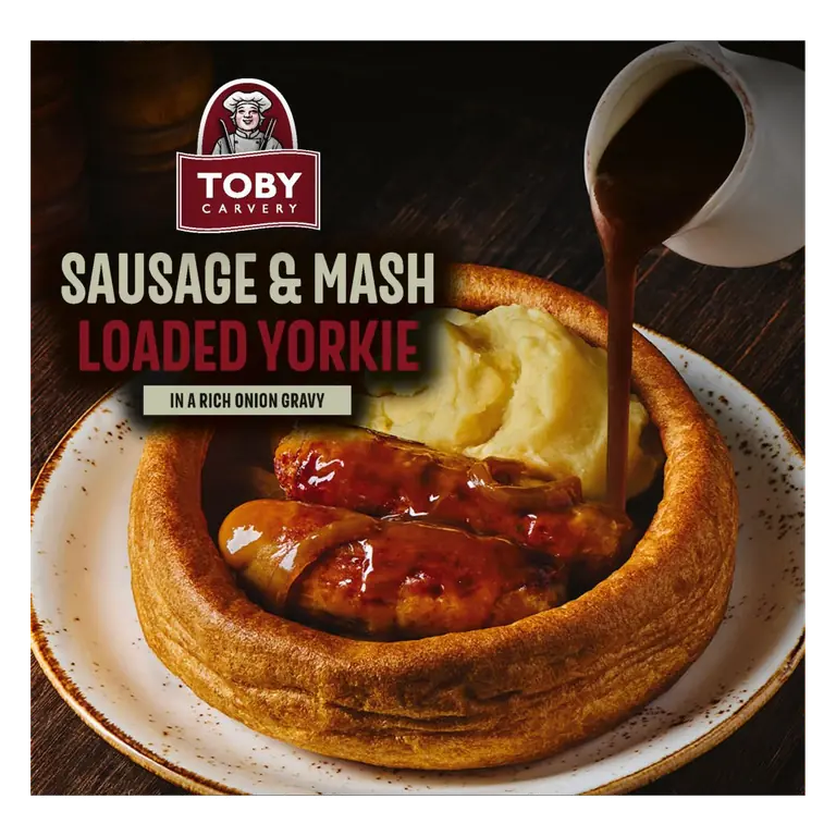 Toby Carvery Sausage & Mash Loaded Yorkie in a Rich Onion Gravy 400g