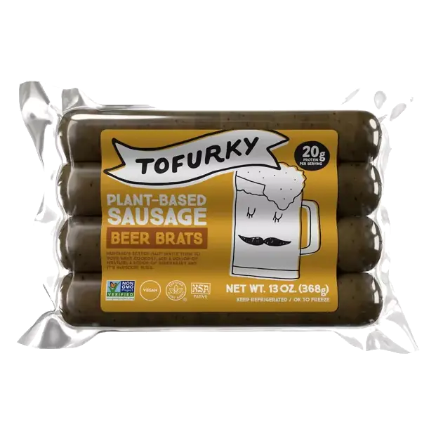 Plant-Based Beer Brats Sausage