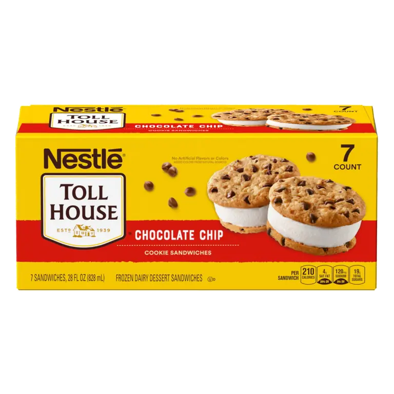 Chocolate Chip Frozen Dairy Dessert Sandwiches