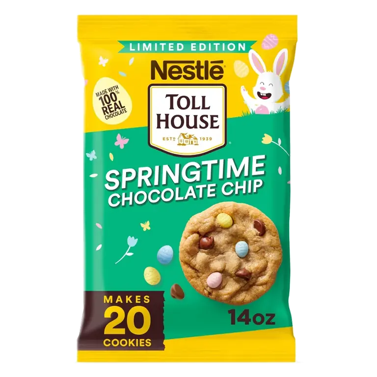 Toll House Springtime Chocolate Chip Cookie Dough, 14oz: No Artificial Colors, No High Fructose Corn Syrup